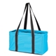 a turquoise junior utility tote with large main compartment