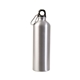 aerial view a silver 25 oz aluminum alpine sports bottle, image 1 of 2
