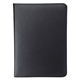 aerial view a black leder leather letter size padfolio, image 1 of 5
