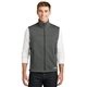 aerial view a dark grey heather the north face(r) ridgewall soft shell vest, image 1 of 6