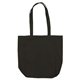 aerial view a black soverna colored canvas tote, image 1 of 4