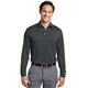 aerial view a anthracite nike tall long sleeve dri - fit stretch tech polo, image 1 of 6