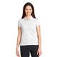 aerial view a white nike womens dri - fit solid icon pique modern fit polo, image 1 of 6