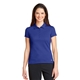 aerial view a deep royal blue nike womens dri - fit solid icon pique modern fit polo, image 1 of 6