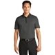 aerial view a black heather nike dri - fit heather pique modern fit polo, image 1 of 6