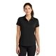 aerial view a black nike womens dri - fit players modern fit polo, image 1 of 6