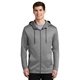 aerial view a dark grey heather nike therma - fit full - zip fleece hoodie, image 1 of 6