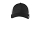 aerial view a black/ white nike stretch - to - fit mesh back cap, image 1 of 4