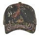 aerial view a mossy oak new break-up port authority(r) americana contrast stitch camouflage cap, image 1 of 3