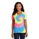 aerial view a neon rainbow port company(r) womens tie - dye v - neck tee, image 1 of 6