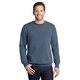 aerial view a denim blue port company(r) beach wash(r) garment - dyed crewneck sweatshirt, image 1 of 6