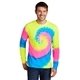 aerial view a neon rainbow port company(r) tie - dye long sleeve tee, image 1 of 6