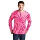 aerial view a pink port company(r) tie - dye long sleeve tee, image 1 of 6