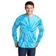 aerial view a turquoise port company(r) tie - dye long sleeve tee, image 1 of 6