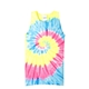 aerial view a neon rainbow port co(r) tie - dye tank top, image 1 of 6