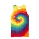 aerial view a rainbow port co(r) tie - dye tank top, image 1 of 6
