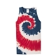 aerial view a usa rainbow port co(r) tie - dye tank top, image 1 of 6