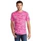 aerial view a pink camo port company(r) core cotton camo tee, image 1 of 6
