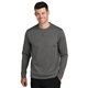 aerial view a charcoal port company(r) performance fleece crewneck sweatshirt, image 1 of 6