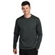 aerial view a jet black port company(r) performance fleece crewneck sweatshirt, image 1 of 5