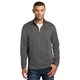 aerial view a charcoal port company(r) athletic performance fleece 1/4- zip sweatshirt, image 1 of 6