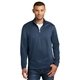 aerial view a deep navy port company(r) athletic performance fleece 1/4- zip sweatshirt, image 1 of 6