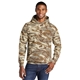 aerial view a desert camo port company(r) core fleece camo pullover hooded sweatshirt, image 1 of 5