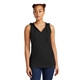 aerial view a black new era(r) womens heritage blend hoodie tank, image 1 of 5