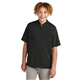 aerial view a black new era(r) youth cage short sleeve 1/4- zip jacket, image 1 of 5
