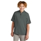 aerial view a graphite new era(r) youth cage short sleeve 1/4- zip jacket, image 1 of 5
