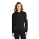aerial view a black eddie bauer(r) ladies 1/2- zip performance fleece sweater, image 1 of 6