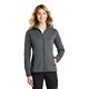 aerial view a dark charcoal heather eddie bauer(r) womens full - zip heather stretch fleece jacket, image 1 of 6