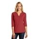 aerial view a signal red ogio(r) ladies fuse henley, image 1 of 6
