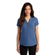 aerial view a blue heather ogio (r) womens tread henley, image 1 of 6