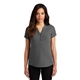 aerial view a blacktop heather ogio (r) womens tread henley, image 1 of 6