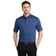 aerial view a blue indigo ogio(r) 94/6 poly / spandex gauge polo, image 1 of 6