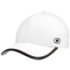 aerial view a white ogio(r) 100 polyester woven mesh flux cap, image 1 of 4