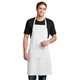 aerial view a white port authority(r) easy care extra long bib apron with stain release, image 1 of 4