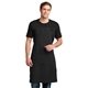 aerial view a black port authority(r) easy care extra long bib apron with stain release, image 1 of 4