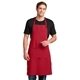 aerial view a red port authority(r) easy care extra long bib apron with stain release, image 1 of 5