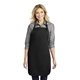 aerial view a black port authority(r) easy care full - length apron with stain release, image 1 of 4