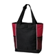 a black/ red port authority(r) panel tote