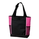 a black/ tropical pink port authority(r) panel tote