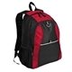 a red/ black port authority(r) contrast honeycomb backpack