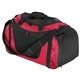aerial view a red/ black port authority(r) - small two - tone duffel, image 1 of 2