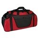 a red/ black port authority(r) medium two - tone duffel