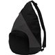 aerial view a dark charcoal/ black port authority(r) active sling pack, image 1 of 3
