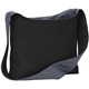 a black/ charcoal port authority(r) cotton canvas sling bag