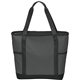 aerial view a dark charcoal/ black port authority(r) on - the - go tote, image 1 of 4