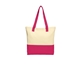 aerial view a natural/ pink azalea port authority(r) colorblock cotton tote, image 1 of 4